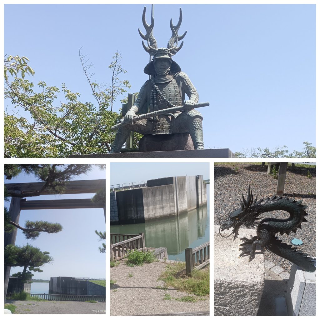 七里の渡（しちりのわたし）と九華公園